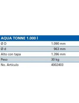 Deposito Polietileno agua potable Aqua Tonne 1000 litros