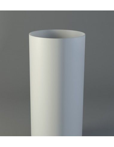Tubo de aluminio Simple pintado blanco 80x1000 M/M Fig