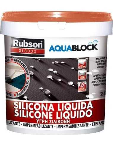 Silicona liquida Rubson Aquablock 1kg gris