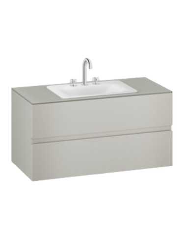 Mueble de baño Roca Armani Baia suspendido 1 lavabo 1200x590x610 mm plata