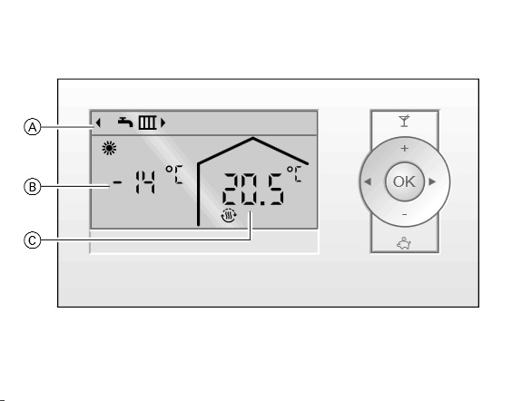 Detalle termostato Viessmann Vitotrol 200A