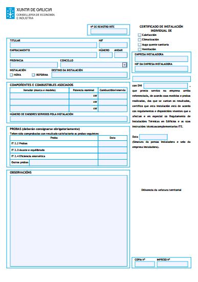 certificado gas galicia