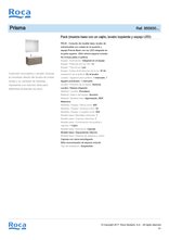 Mueble de baño Roca pack de PRISMA de 900 A855930321 Ficha técnica