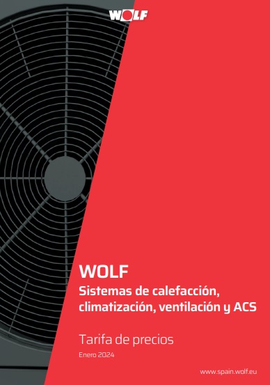 Tarifa de precio Wolf 2024 Calefacción, climatización, ventilación y ACS 