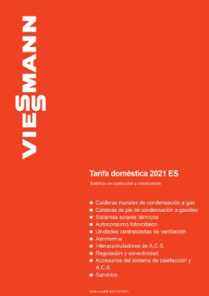 Tarifa Viessmann 2021